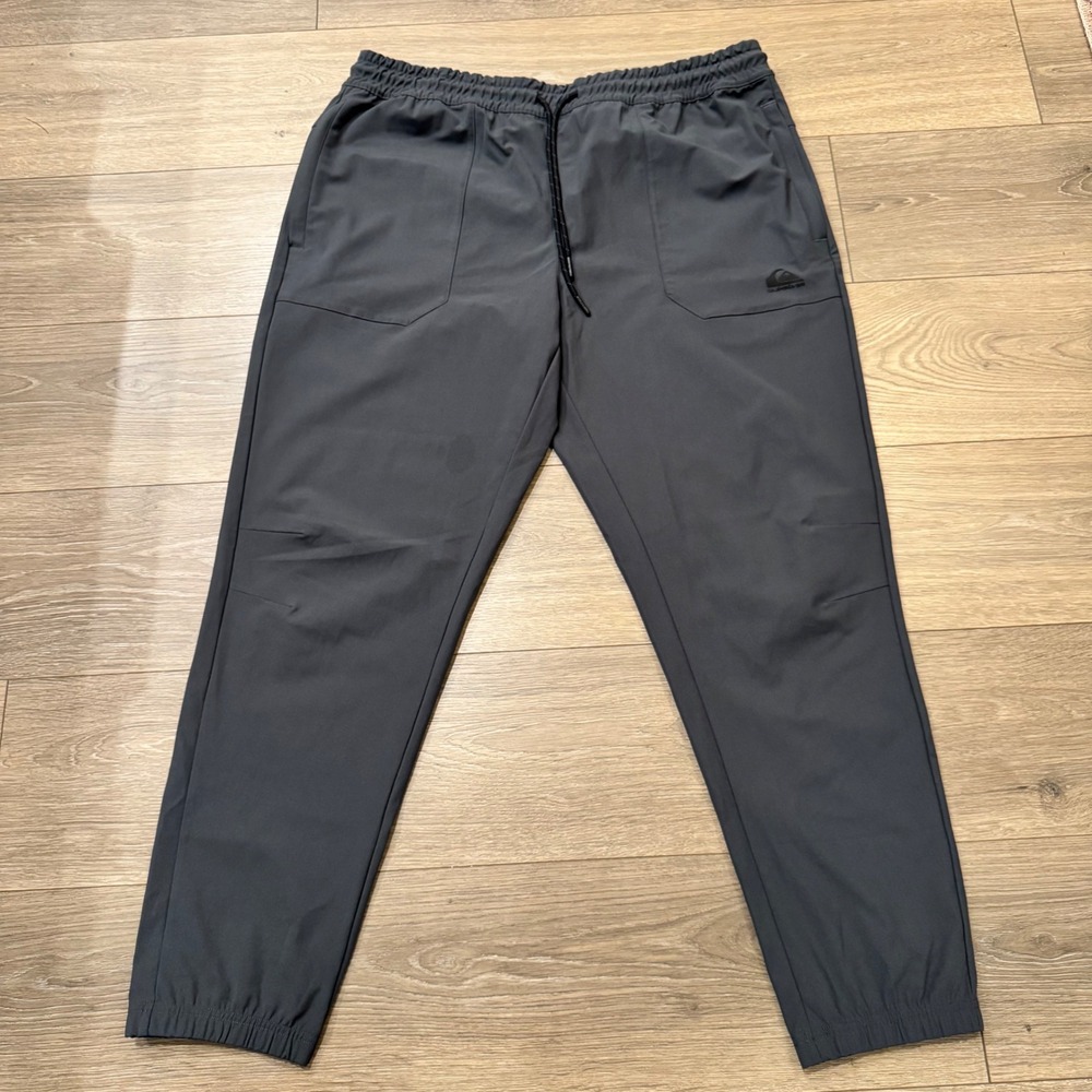 Quiksilver DryFlight Mens XL Gray Regular Fit Active Jogger Pants RN 169009